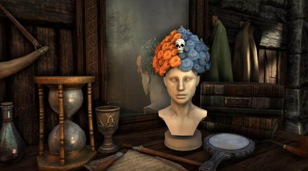 Цветочная шляпка с черепом / Floral Skull Fascinator