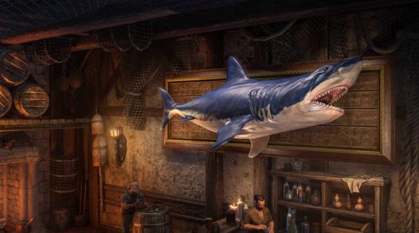 Синяя клыкастая акула (настенный трофей) / Blue Fang Shark, Mounted